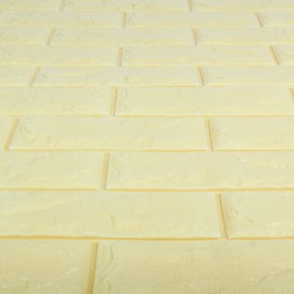 Craft Faux Brick Wall Panels - Peel and Stick Foam Brick - 3D Wall Panels for Fake Brick Wall - Self Adhesive Brick Wall Panels - 3D Brick Wallpaper (20 Pack, Cream)
