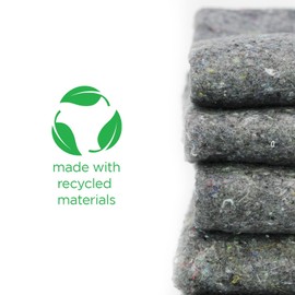 PackRite Textile Moving Blankets - 100% Recycled 72"x54" Professional Quality Grade, Re-usable, Cost Effective