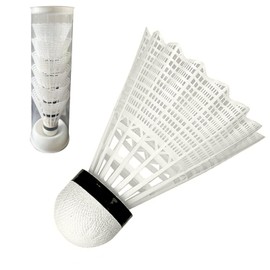 6 Pack Badminton Shuttlecocks Birdies, Feather Shuttlecocks for Badminton with Stable & Durable, Ideal Hitting Practice for Players Indoor and Outdoor(White