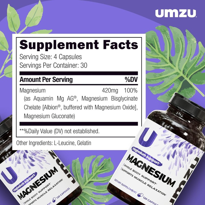 UMZU Daily Magnesium | Potent Bioavailable Magnesium Complex for Healthy