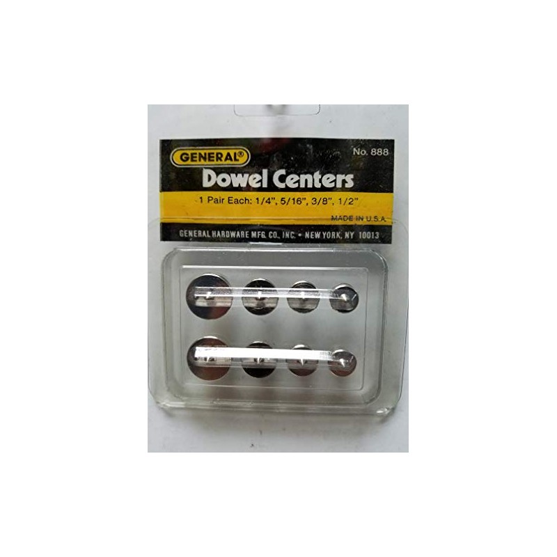 General Tools 888 8 Piece Dowel Center Pins Set (25099)