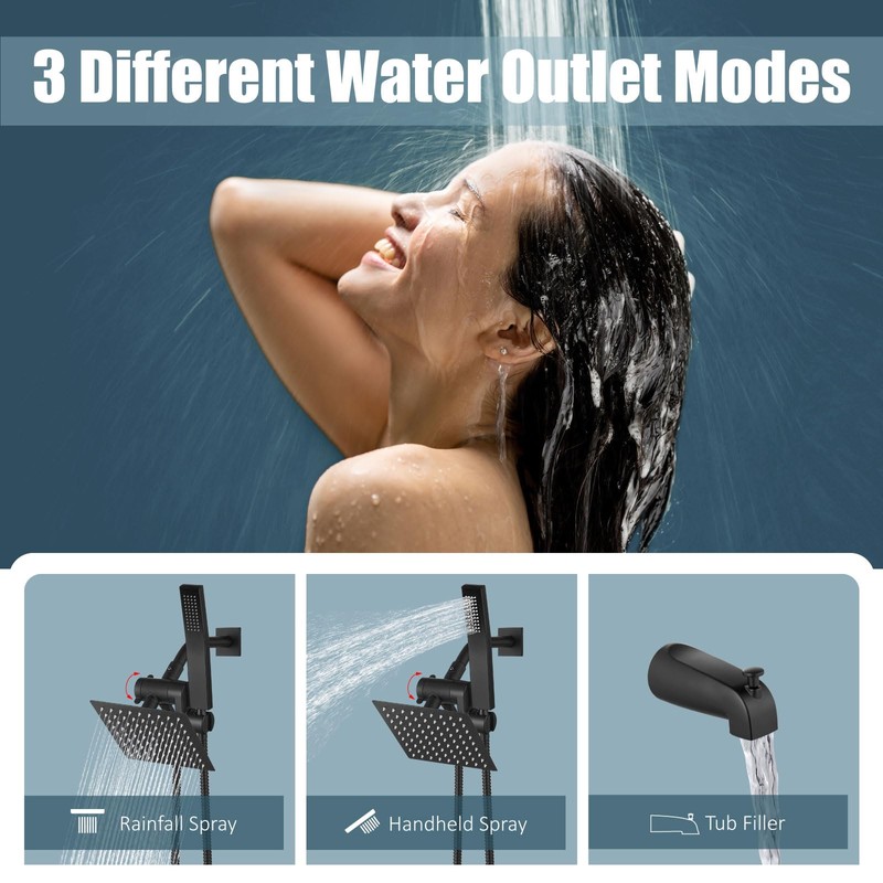 Aolemi Shower Tub Faucet Set with Handheld Spray Shower System