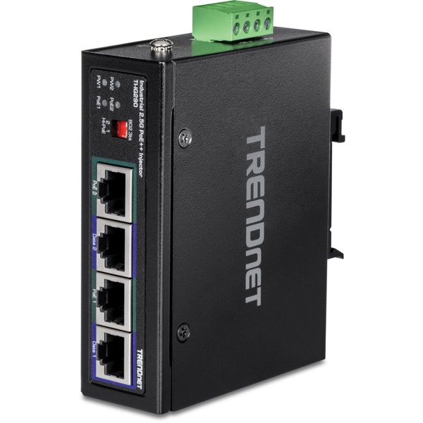 TRENDnet 95W 2-Port Industrial 2.5G PoE++ Injector, Supports PoE IEEE