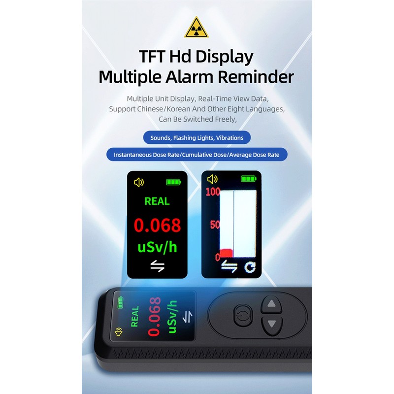 Nuclear Radiation Detector Easy Operation TFT HD Screen Multiple Units