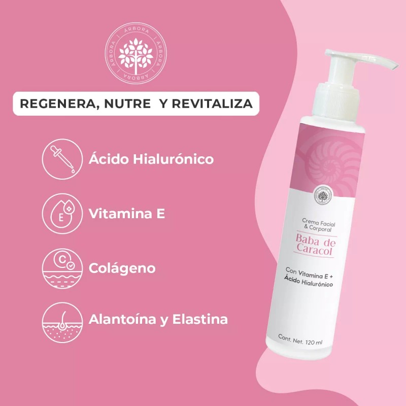 Arbora Agua De Rosas + Crema Baba Caracol: Vitalidad Y