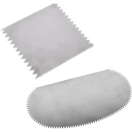2Pcs Mud Rib Pottery Clay Ribs Stainless Steel Serrated Scraper Crafts Tool, Ceramics Clay Sculpting Tools Kit for Sculpture Pottery