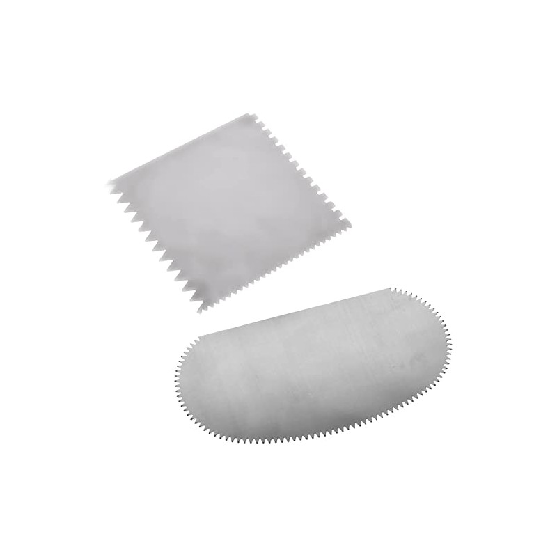 2Pcs Mud Rib Pottery Clay Ribs Stainless Steel Serrated Scraper