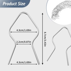 100Pcs T Post Clips,T-Post Clips for Fence Fork Installation Tools,11 Gauge Wire Ties Convenient and Fast Installation,Pre-Cut Galvanized Steel Fence Clips for T-Posts/U-Posts