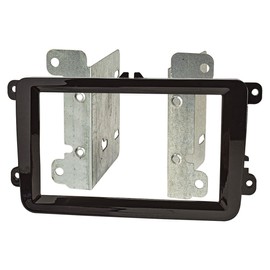 Double DIN Facia Adaptor for VW Golf 5 + 6, Touran, Passat 3 °C, Caddy, EOS, SKODA OCTAVIA, Black Glossy