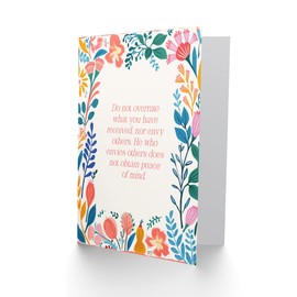 Artery8 Spiritual Birthday Card He Who Envies Others Buddhist Mindfulness Quote Blank Card For Him Or Her