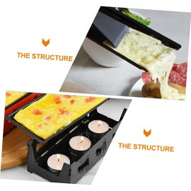 STOBAZA Mini Non-stick Cheese Melting Pan Set Portable Cheese Oven Roaster for Delicious Grilling Ergonomic Handle Heat Insulation for Camping and Housewarming