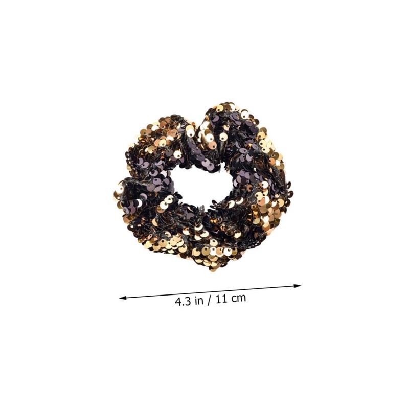 BIUDECO Sequin Ponytail Holders 6pcs Hair Ties Elastic Hair Bands