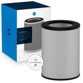HATHASPACE HARMONY 1500 H13 True HEPA Filter Replacement for HSE1500 Air Purifier, 4-Stage Air Purifier Filter with Activated Carbon & Dual Pre-Filters, Captures Dust, Smoke, Odors, VOCs, 1 Pack