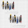 Hanaive 4 Pieces Pegboard Pliers Holder, Holds 11 Plier Per