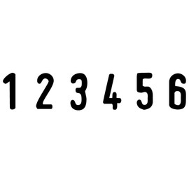 Trodat 1556 Manual Numberer Stamp, 6 Bands, 5mm Character Size, Format: 123456. Each Contains 0-9. 28015
