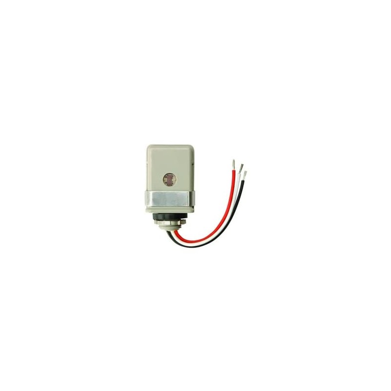 Woods 59410WD Outdoor Hardwired Stem Mount Light Control Sensor with