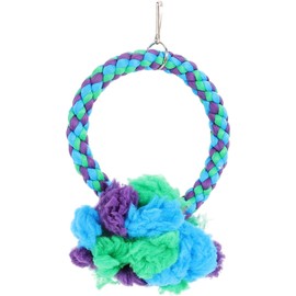 Large Parrot Swing Ring, Feeders, Perch, Nest Bell, Bird Bath and Cotton Rope for Cage Birds
