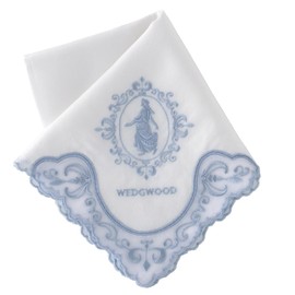 Wedgwood 138062-8202-12 Jasper Lace Handkerchief 8202 Light Blue, blue (light)