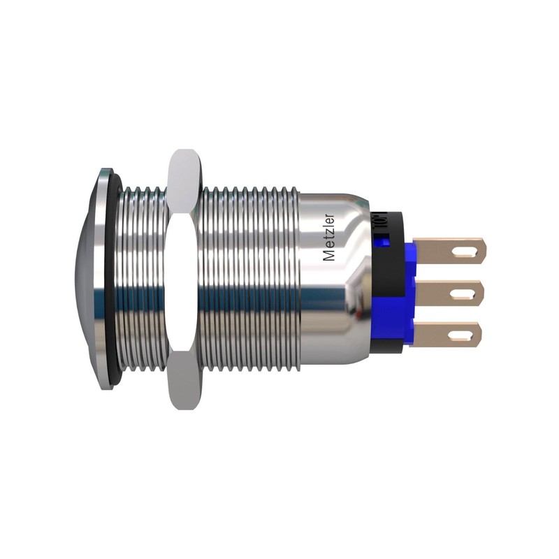 Metzler - Push Button 19mm - IP67 IK10 - Stainless