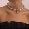 Cimenexe Bohemian Blue Türkis Halsband Perlenkette Schlüsselbein Halskette Kurze Türkis