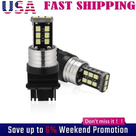 GEARZAAR 2x 3157 LED White Daytime Running Light Bulbs for Chevy Silverado 1500 ※