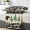 MINCHI Cabin Bear Quilts King Size Lightweight Rustic Bedding Brown