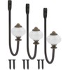 Fuxxer® Antique Coat Hooks Towel Hooks Ceramic & Brass Design