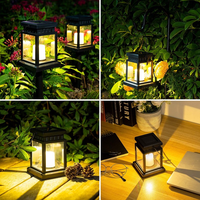 SOLPEX Solar Lanterns Outdoor Waterproof, 8 Pack Solar Lights Outdoor