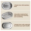 2 Bowls Stainless Steel Bowl Set for Automatic Microchip Pet