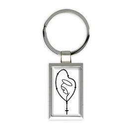 Gift Keychain : Virgin Mary Rosary Catholic Religious Mother of God