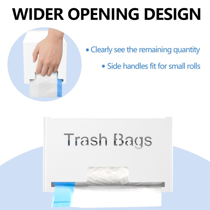STWWO Large Trash Bag Holder Dispenser, Metal Garbage Bag Dispenser