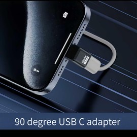 3 Pack Usb C 90 Degree Adapter [80Gbps Data Transfer,8K@240Hz Video, 240W Charging ].Usb C Right Angle Adapter Compatible with Steam Deck,Thunderbolt 5/4/3,Switch2/1 and Most usbc Device.(Black）