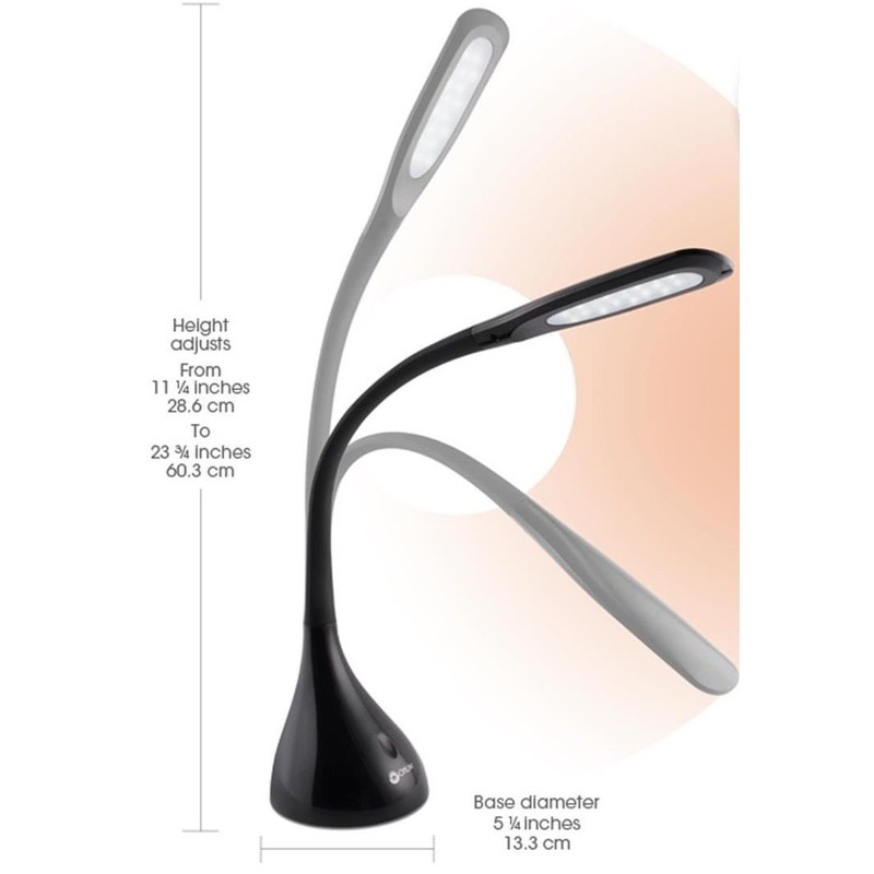 OttLite Creative Curves LED Desk Lamp with Adjustable Neck -