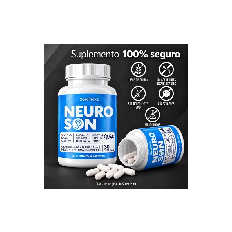 Neuroson Frasco Cápsulas Colageno Hidrolizado Vit Zinc