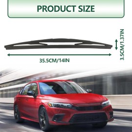 14 inch Wiper Blade Rear Replacement, Compatible with Subaru Forester 2022-2006 Ascent 22-19 Impreza 11-04 Legacy 09-05 Outback 19-05 Tribeca 14-06 Honda CRV 11-07 Fit 20-07 (14-B/H354)