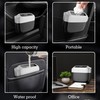 OUDEW Car Trash Can with Lid，Built-in Storage Garbage Bag，Leakproof Vehicle