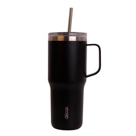 Décor Stainless Steel XL Travel Tumbler, Black, 880ml