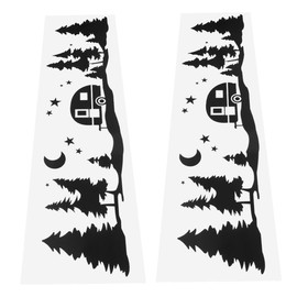 Alipis 2PCS Forest Graphic Decals for Cars Creative Moon Tree Stickers for Truck Motorcycle Easy Installation Camper Stickers Vehicle Accessories