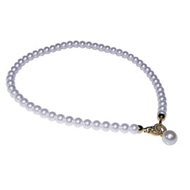 Ailana Laine 8mm & 10mm South Sea Pearl Pendant Necklace for Women - 8mm & 10mm Cultured Pearl Necklace Single Pearl Necklace for Women with 925 Sterling Silver Chain (White)