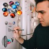 Fridge Magnets, Pack of 12 Glass Colourful Fridge Magnet, Magnets