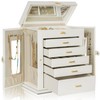AKOZLIN 360° Rotating Jewelry Box 6-Tier Organizer Functional Jewelry Storage