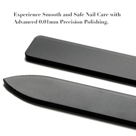 Sun&Beam Nails Glass Nail File Nano Nail Buffers Crystal Shine Polisher Professional Manicure Tools Kit 2Pcs Set