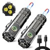 Wind&Moon Mini Flashlight Rechargeable,5000 Lumens Small Flashlights Powerful Pocket Flash
