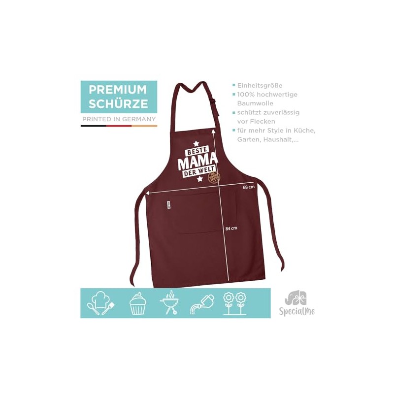 SpecialMe Women's Cooking Apron Kitchen Apron Best Mum in the