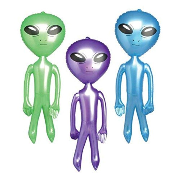 Rhode Island Novelty 24 Inch Alien Inflates Assorted Colors 12 Per Order