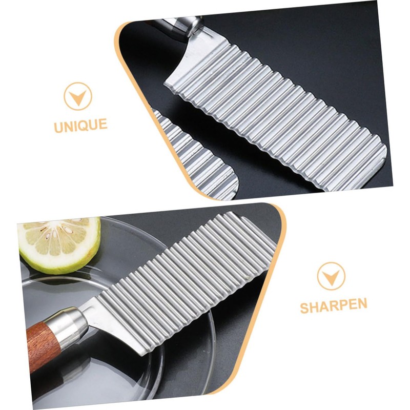 Ciieeo Crinkle Cutter Potato Chipper Fry Cutter for Vegetables Fruits
