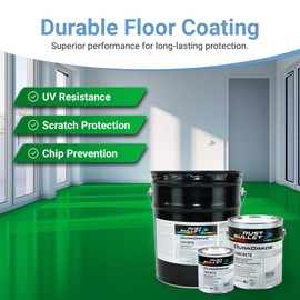 RUST BULLET DuraGrade Concrete - Emerald Green - 1 Quart - High-Performance, Easy-To-Apply Concrete Paint for Garages, Basements, Porches & Patios, No Etching Needed