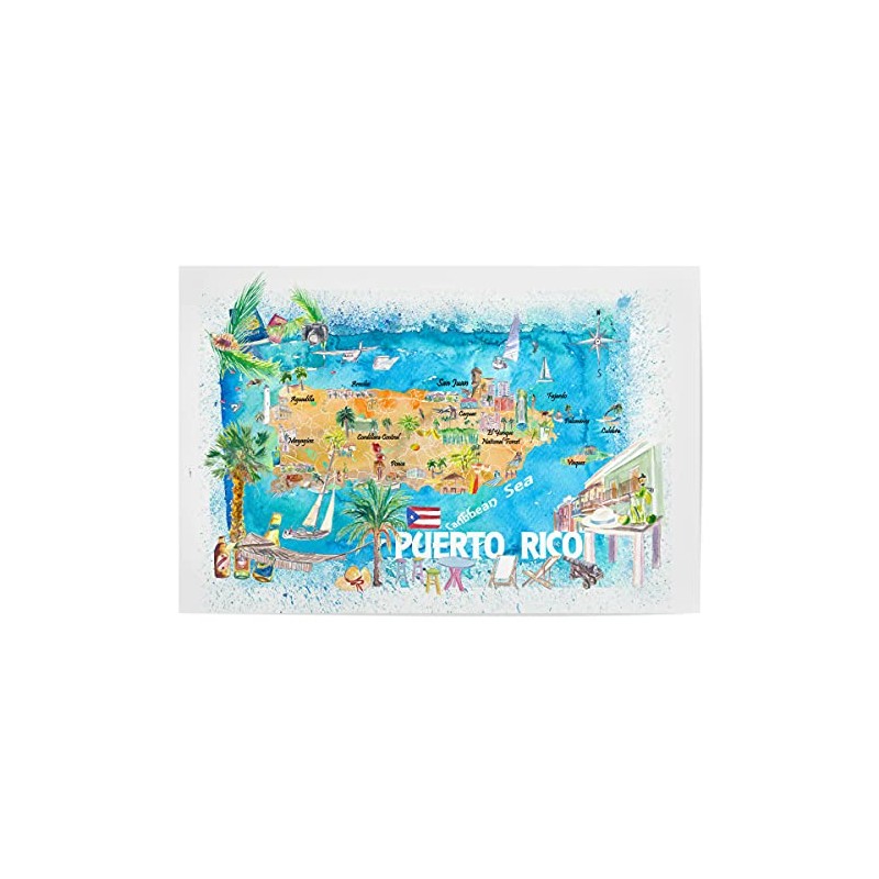 artboxONE Poster 30 x 20 cm Travel Puerto Rico Islands