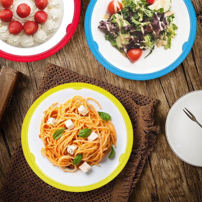 EBIGIC Paper Plate Holders with Snap-in Grooves 10.5 Inch Plastic