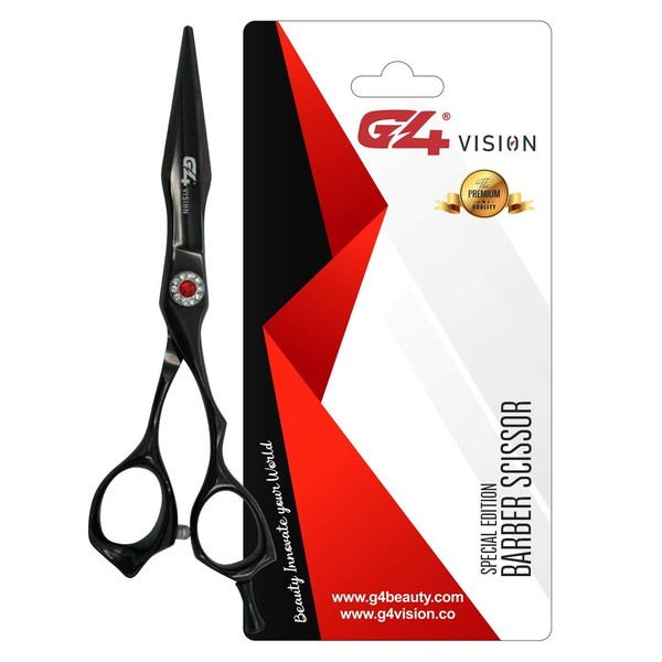 G4 Vision Professional Hair Scissors -VERY SHARP- Barber Hair Cutting Scissors 6.5-inch Razor Edge Hair Cutting Shears for Salon with Adjustment Nut